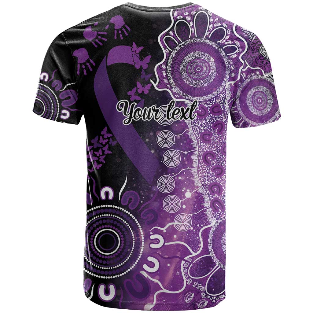 Domestic Violence Awareness Personalised T Shirt Aboriginal Ribbon Dot Painting