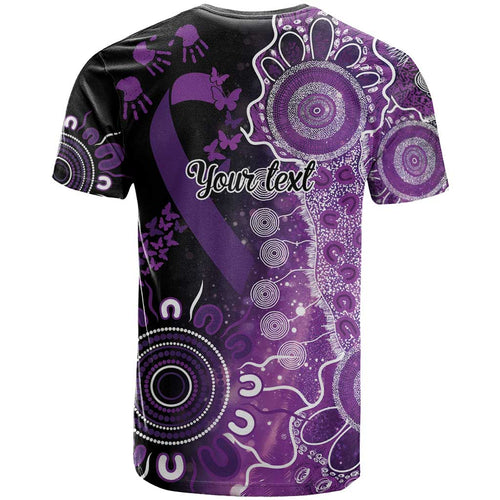 Domestic Violence Awareness Personalised T Shirt Aboriginal Ribbon Dot Painting
