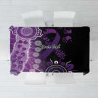 Domestic Violence Awareness Personalised Tablecloth Aboriginal Ribbon Dot Painting
