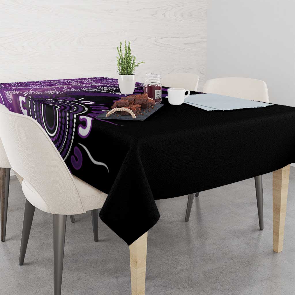 Domestic Violence Awareness Personalised Tablecloth Aboriginal Ribbon Dot Painting