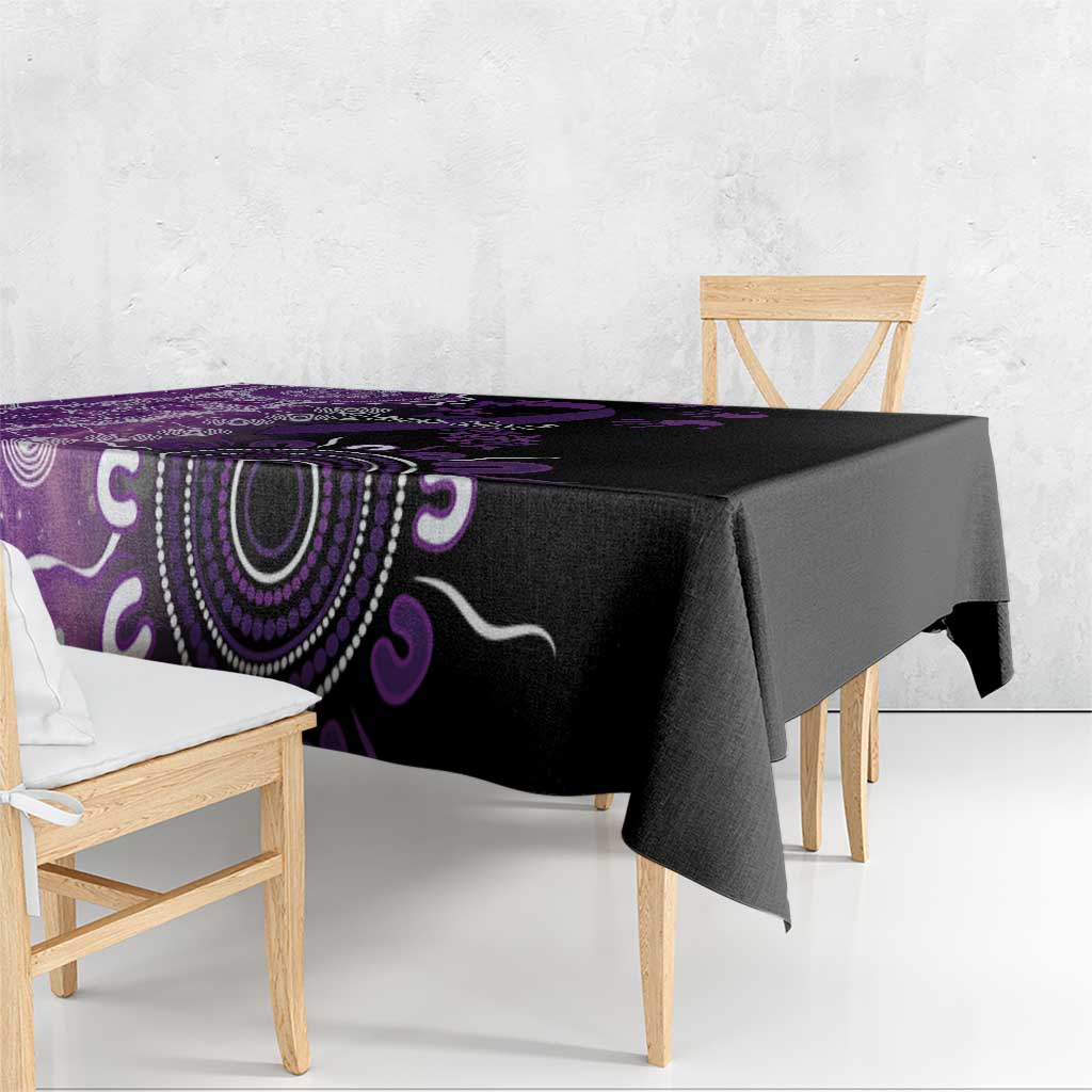 Domestic Violence Awareness Personalised Tablecloth Aboriginal Ribbon Dot Painting