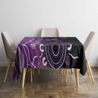 Domestic Violence Awareness Personalised Tablecloth Aboriginal Ribbon Dot Painting