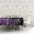 Domestic Violence Awareness Personalised Tablecloth Aboriginal Ribbon Dot Painting