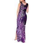 Domestic Violence Awareness Personalised Tank Maxi Dress Aboriginal Ribbon Dot Painting
