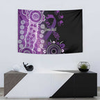 Domestic Violence Awareness Personalised Tapestry Aboriginal Ribbon Dot Painting