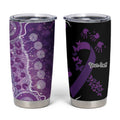 Domestic Violence Awareness Personalised Tumbler Cup Aboriginal Ribbon Dot Painting