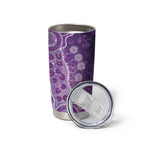 Domestic Violence Awareness Personalised Tumbler Cup Aboriginal Ribbon Dot Painting