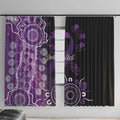 Domestic Violence Awareness Personalised Window Curtain Aboriginal Ribbon Dot Painting