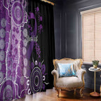 Domestic Violence Awareness Personalised Window Curtain Aboriginal Ribbon Dot Painting