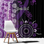 Domestic Violence Awareness Personalised Window Curtain Aboriginal Ribbon Dot Painting
