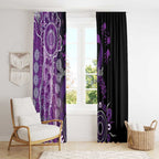 Domestic Violence Awareness Personalised Window Curtain Aboriginal Ribbon Dot Painting