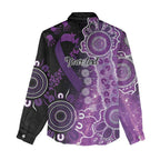 Domestic Violence Awareness Personalised Women Casual Shirt Aboriginal Ribbon Dot Painting