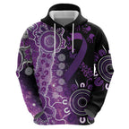Domestic Violence Awareness Personalised Zip Hoodie Aboriginal Ribbon Dot Painting