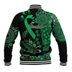 Minority Mental Health Awareness Personalised Baseball Jacket Aboriginal Ribbon Dot Painting