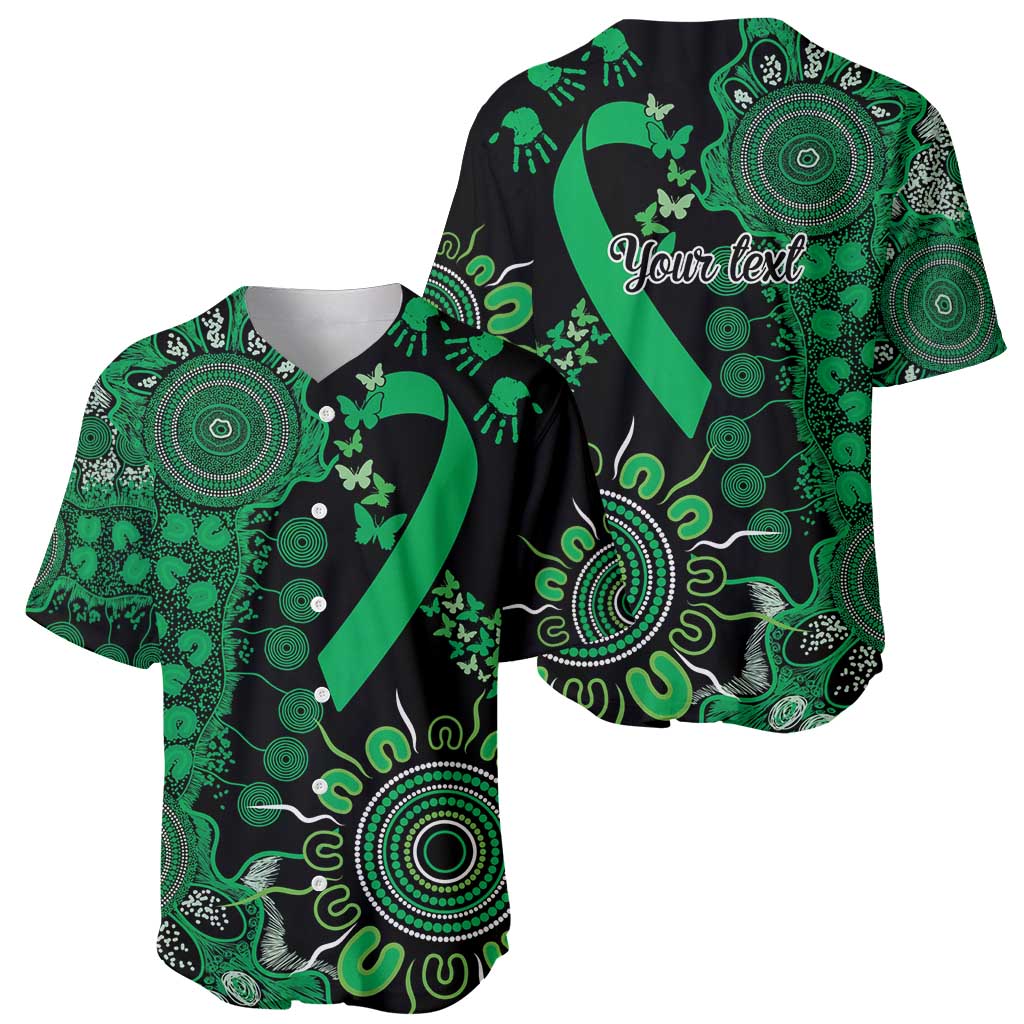 Minority Mental Health Awareness Personalised Baseball Jersey Aboriginal Ribbon Dot Painting