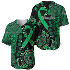 Minority Mental Health Awareness Personalised Baseball Jersey Aboriginal Ribbon Dot Painting