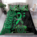 Minority Mental Health Awareness Personalised Bedding Set Aboriginal Ribbon Dot Painting