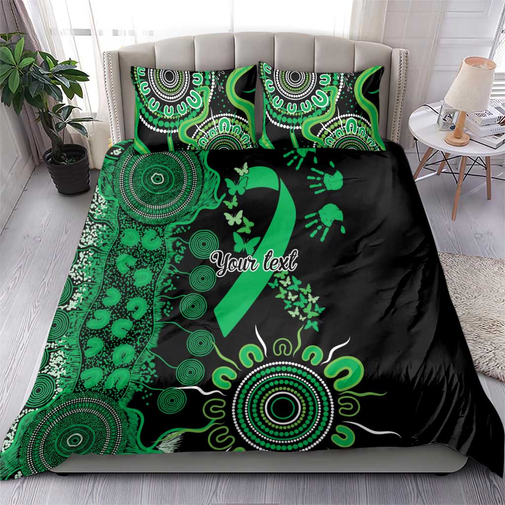 Minority Mental Health Awareness Personalised Bedding Set Aboriginal Ribbon Dot Painting