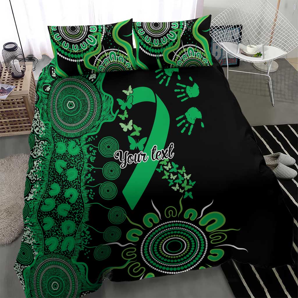 Minority Mental Health Awareness Personalised Bedding Set Aboriginal Ribbon Dot Painting
