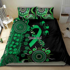 Minority Mental Health Awareness Personalised Bedding Set Aboriginal Ribbon Dot Painting