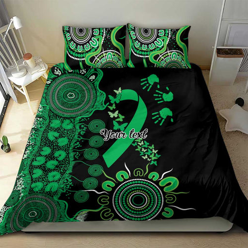 Minority Mental Health Awareness Personalised Bedding Set Aboriginal Ribbon Dot Painting