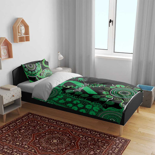 Minority Mental Health Awareness Personalised Bedding Set Aboriginal Ribbon Dot Painting