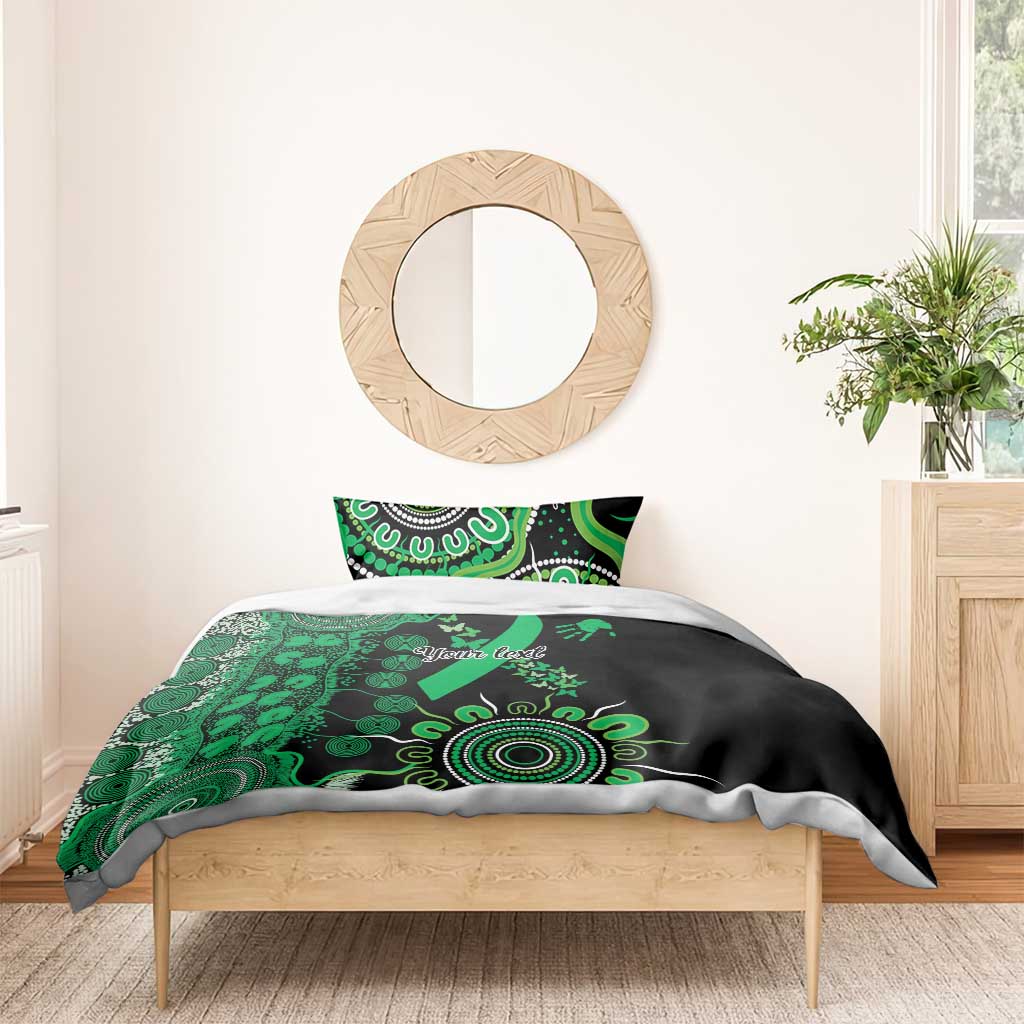 Minority Mental Health Awareness Personalised Bedding Set Aboriginal Ribbon Dot Painting