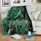 Minority Mental Health Awareness Personalised Blanket Aboriginal Ribbon Dot Painting