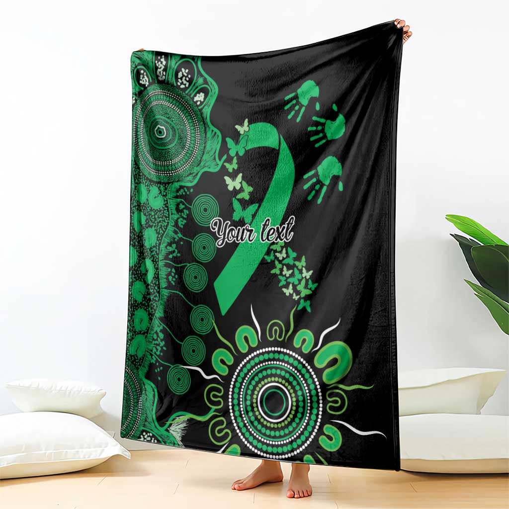 Minority Mental Health Awareness Personalised Blanket Aboriginal Ribbon Dot Painting