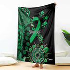 Minority Mental Health Awareness Personalised Blanket Aboriginal Ribbon Dot Painting