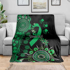 Minority Mental Health Awareness Personalised Blanket Aboriginal Ribbon Dot Painting