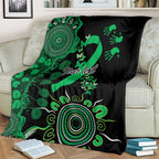 Minority Mental Health Awareness Personalised Blanket Aboriginal Ribbon Dot Painting