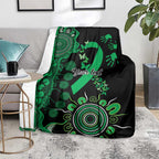 Minority Mental Health Awareness Personalised Blanket Aboriginal Ribbon Dot Painting