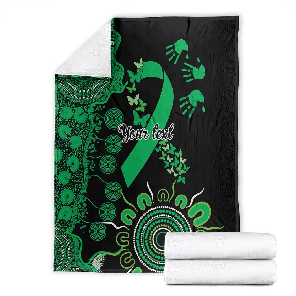 Minority Mental Health Awareness Personalised Blanket Aboriginal Ribbon Dot Painting