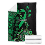 Minority Mental Health Awareness Personalised Blanket Aboriginal Ribbon Dot Painting