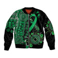 Minority Mental Health Awareness Personalised Bomber Jacket Aboriginal Ribbon Dot Painting