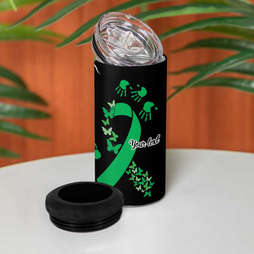 Minority Mental Health Awareness Personalised 4 in 1 Can Cooler Tumbler Aboriginal Ribbon Dot Painting