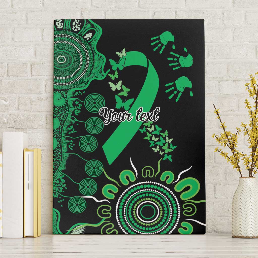 Minority Mental Health Awareness Personalised Canvas Wall Art Aboriginal Ribbon Dot Painting