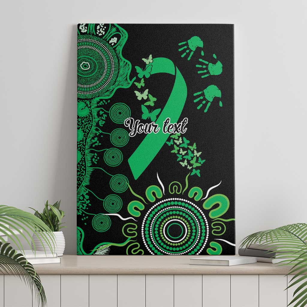 Minority Mental Health Awareness Personalised Canvas Wall Art Aboriginal Ribbon Dot Painting