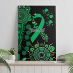 Minority Mental Health Awareness Personalised Canvas Wall Art Aboriginal Ribbon Dot Painting