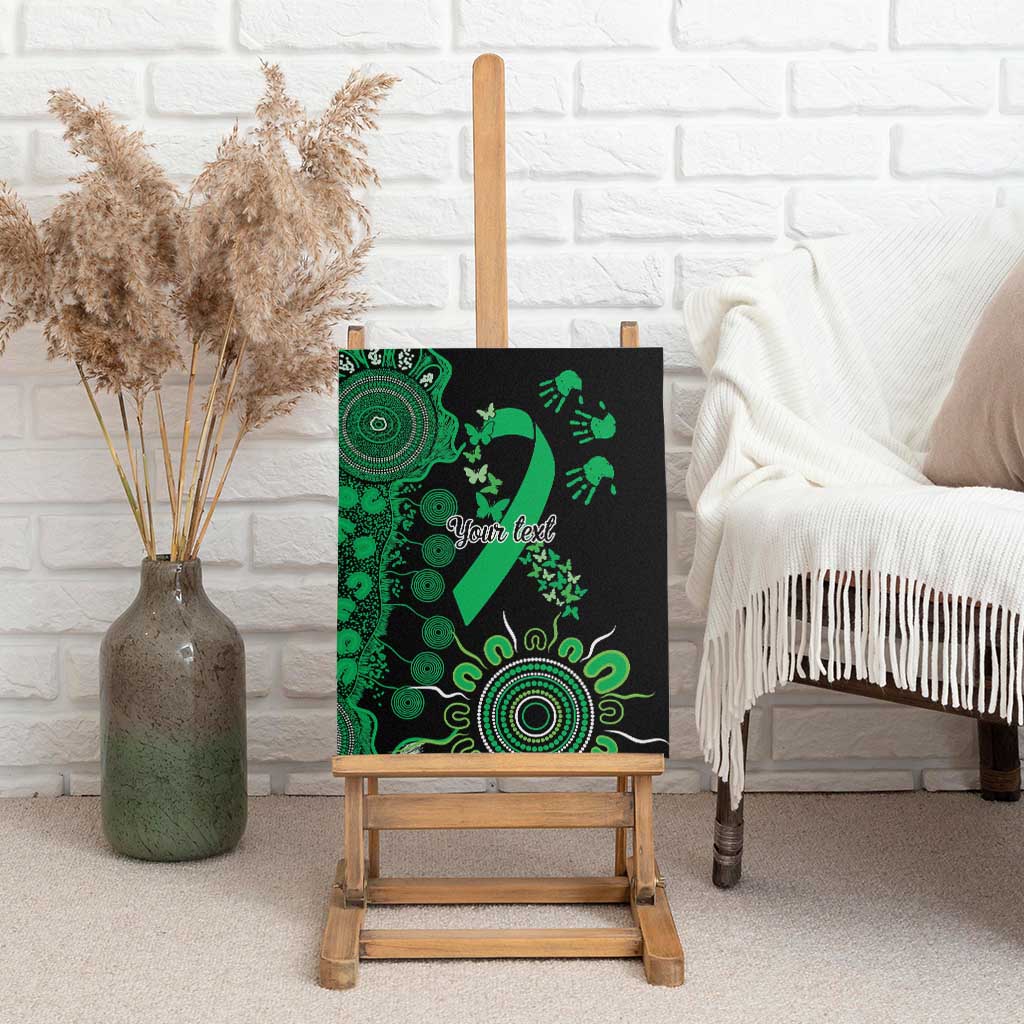 Minority Mental Health Awareness Personalised Canvas Wall Art Aboriginal Ribbon Dot Painting