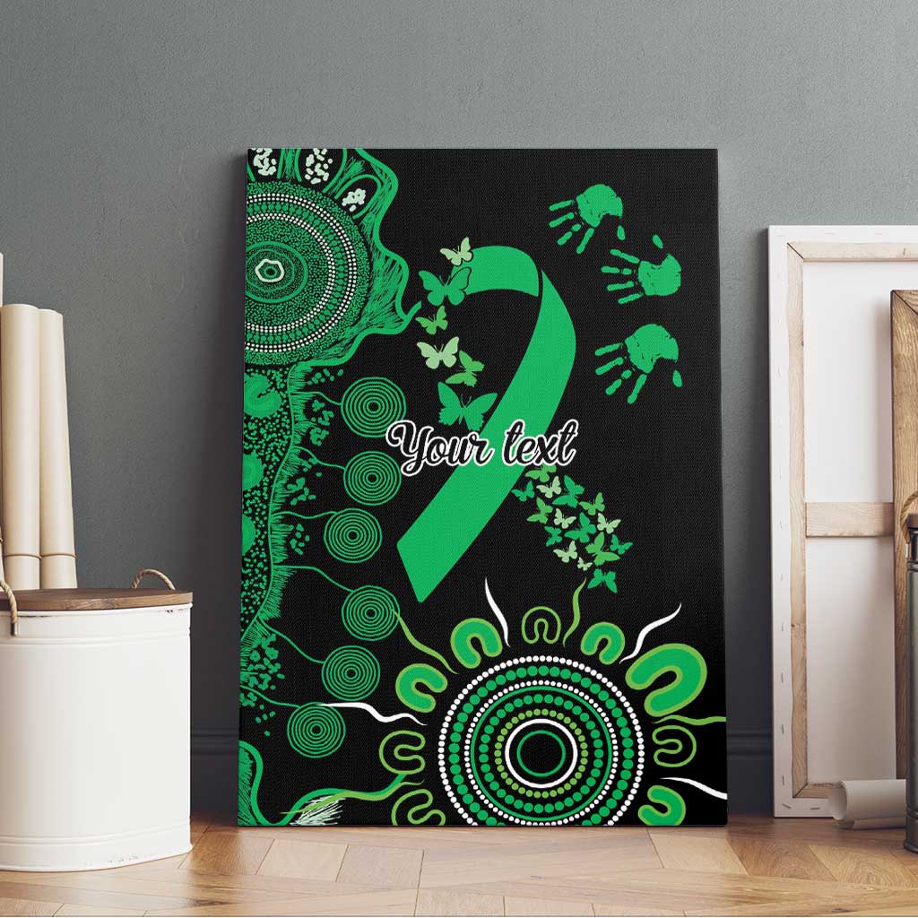 Minority Mental Health Awareness Personalised Canvas Wall Art Aboriginal Ribbon Dot Painting