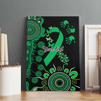 Minority Mental Health Awareness Personalised Canvas Wall Art Aboriginal Ribbon Dot Painting