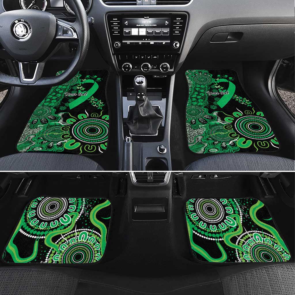Minority Mental Health Awareness Personalised Car Mats Aboriginal Ribbon Dot Painting
