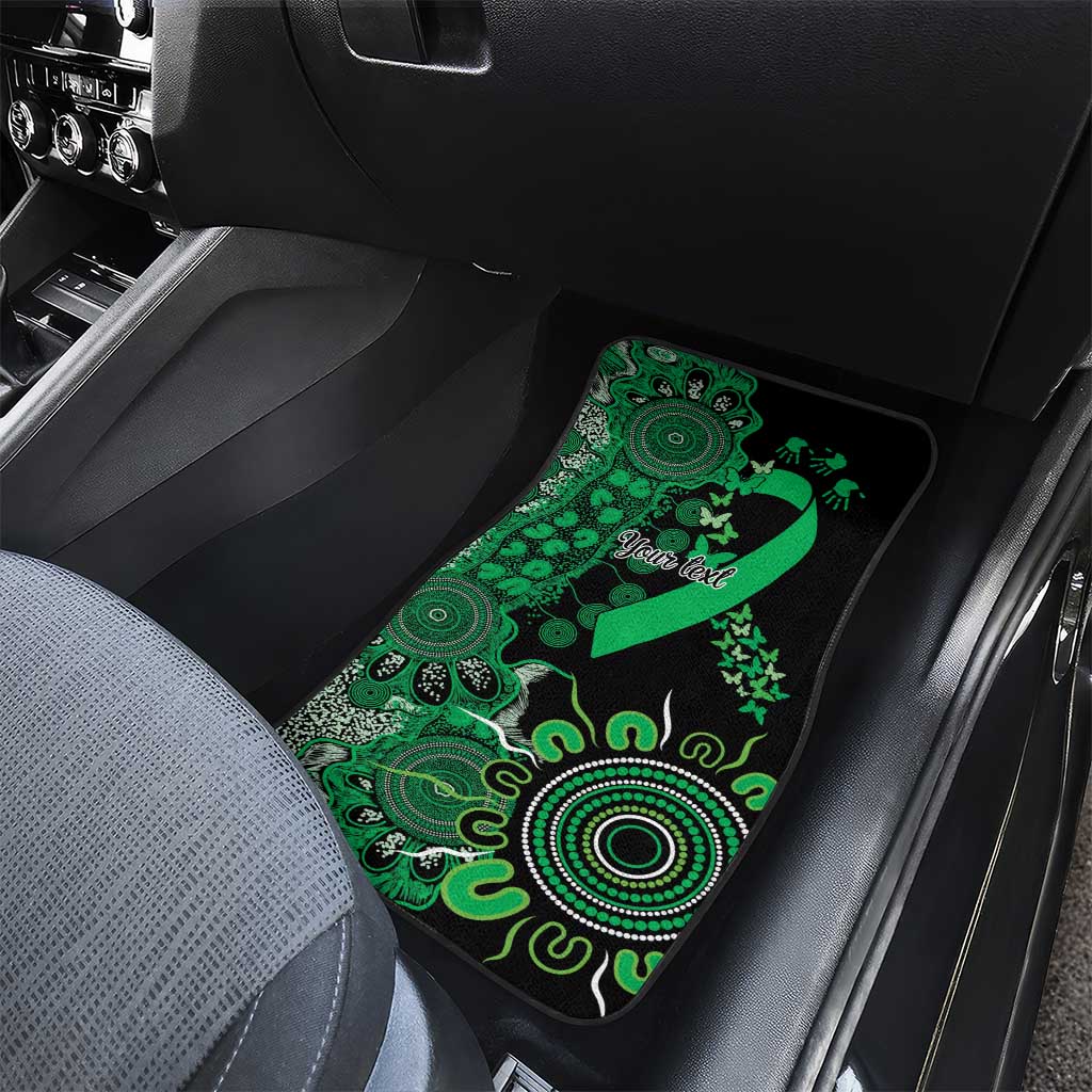 Minority Mental Health Awareness Personalised Car Mats Aboriginal Ribbon Dot Painting