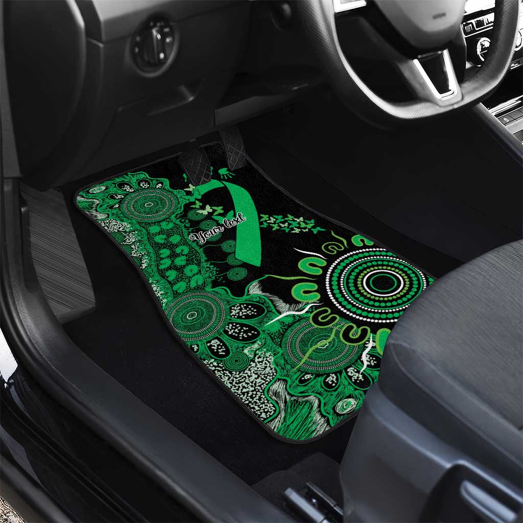 Minority Mental Health Awareness Personalised Car Mats Aboriginal Ribbon Dot Painting