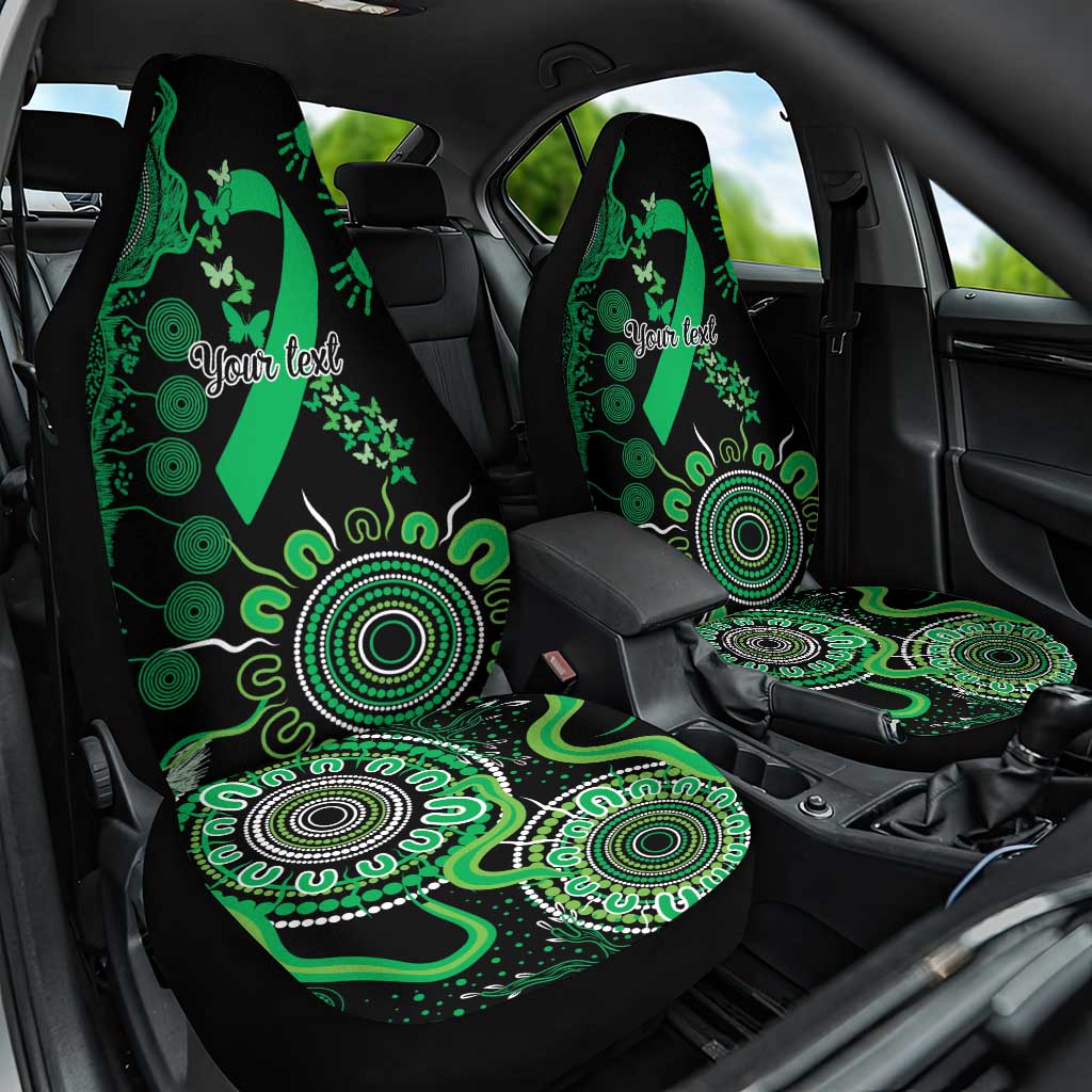 Minority Mental Health Awareness Personalised Car Seat Cover Aboriginal Ribbon Dot Painting