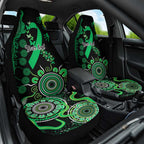 Minority Mental Health Awareness Personalised Car Seat Cover Aboriginal Ribbon Dot Painting