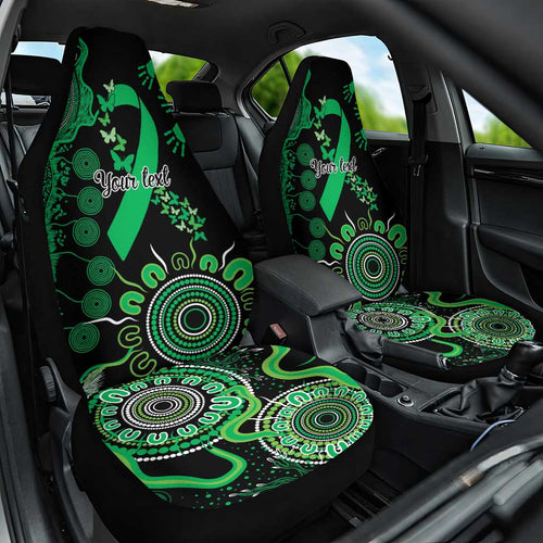 Minority Mental Health Awareness Personalised Car Seat Cover Aboriginal Ribbon Dot Painting