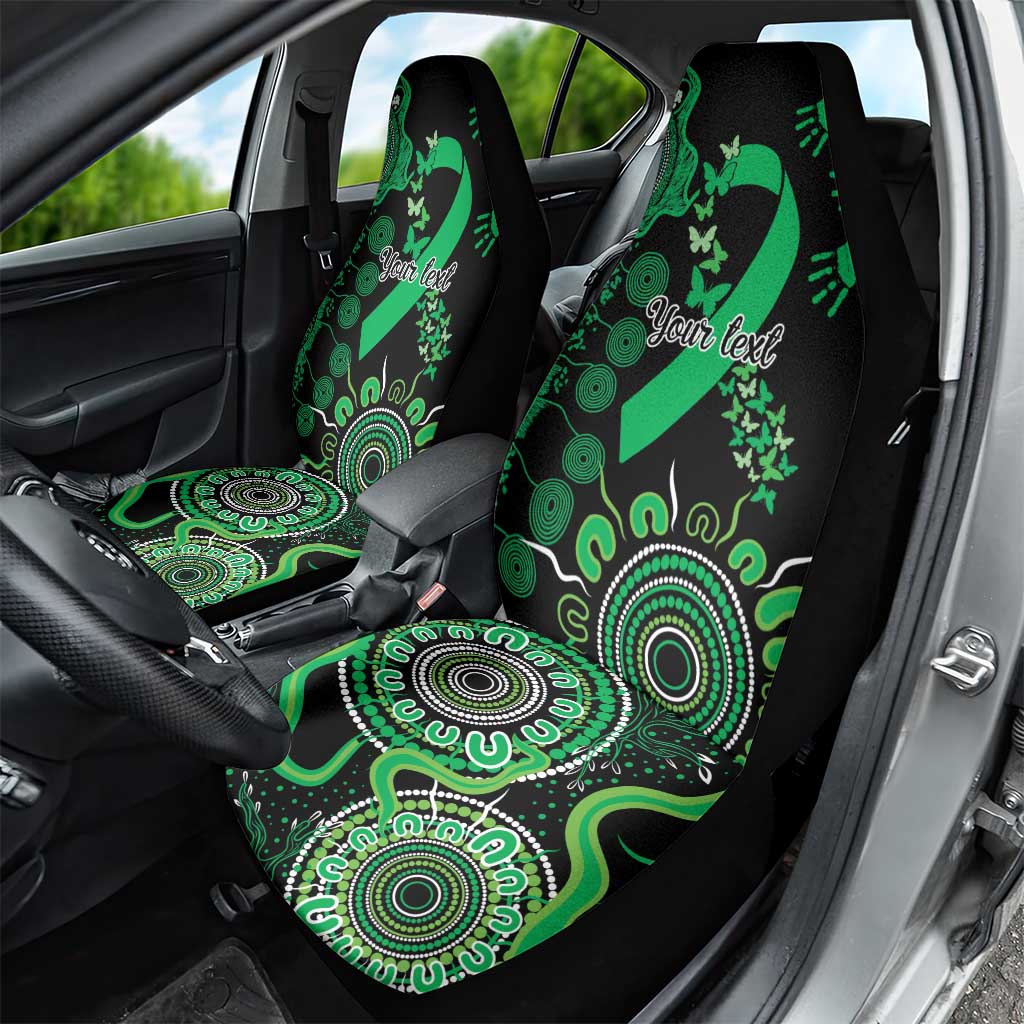 Minority Mental Health Awareness Personalised Car Seat Cover Aboriginal Ribbon Dot Painting